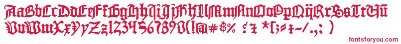 フォント1454GutenbergBibel – 白い背景に赤い文字