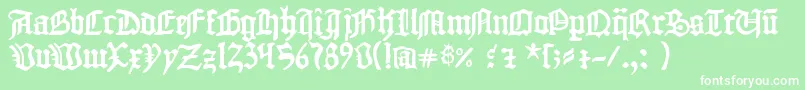 1454GutenbergBibel Font – White Fonts on Green Background
