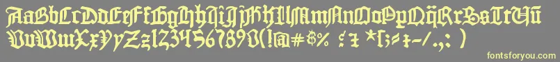 1454GutenbergBibel Font – Yellow Fonts on Gray Background
