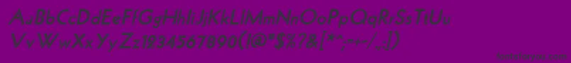 HollywoodItalic Font – Black Fonts on Purple Background