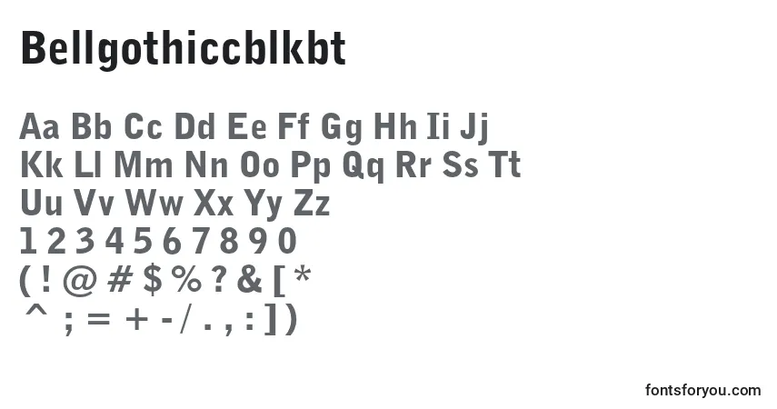 Шрифт Bellgothiccblkbt – алфавит, цифры, специальные символы