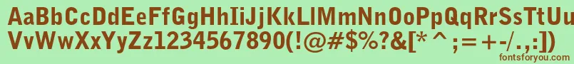 Bellgothiccblkbt Font – Brown Fonts on Green Background