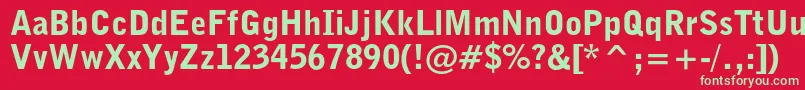 Bellgothiccblkbt Font – Green Fonts on Red Background