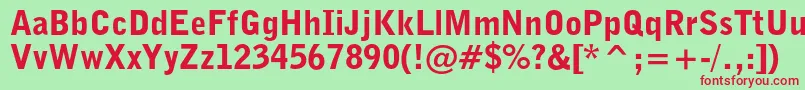 Bellgothiccblkbt Font – Red Fonts on Green Background