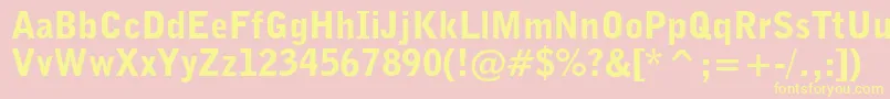 Bellgothiccblkbt Font – Yellow Fonts on Pink Background