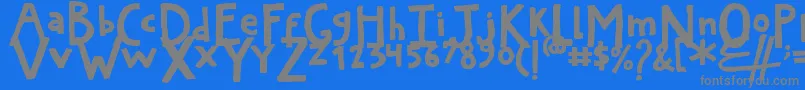 Lisätietoja ArtyardThick-fontista ArtyardThick-fontti – harmaat kirjasimet sinisellä taustalla