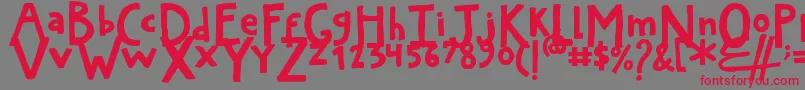 ArtyardThick Font – Red Fonts on Gray Background