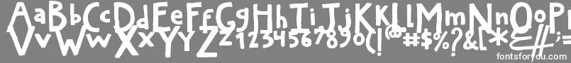 ArtyardThick Font – White Fonts on Gray Background