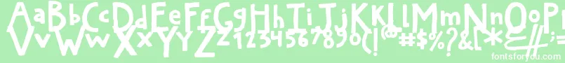 ArtyardThick Font – White Fonts on Green Background