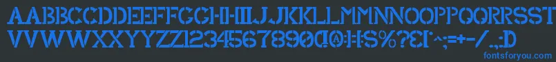 SharkArmy Font – Blue Fonts on Black Background