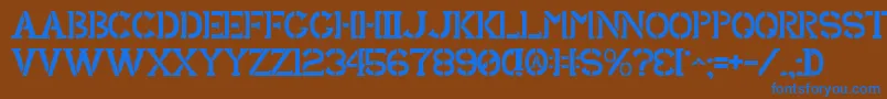 SharkArmy Font – Blue Fonts on Brown Background