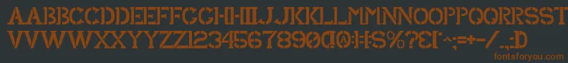 SharkArmy Font – Brown Fonts on Black Background