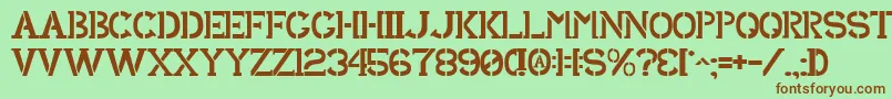 SharkArmy Font – Brown Fonts on Green Background