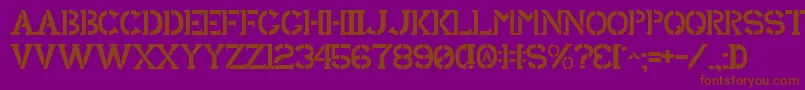 SharkArmy Font – Brown Fonts on Purple Background