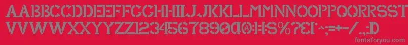 SharkArmy Font – Gray Fonts on Red Background