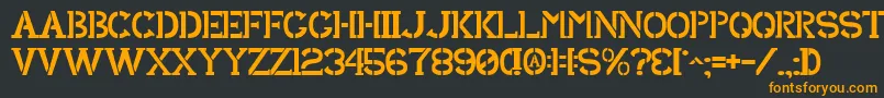 SharkArmy Font – Orange Fonts on Black Background