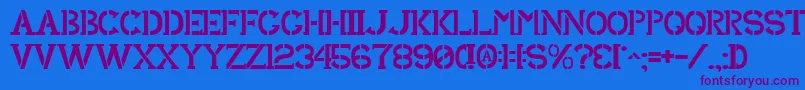 SharkArmy Font – Purple Fonts on Blue Background