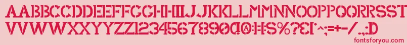 SharkArmy Font – Red Fonts on Pink Background