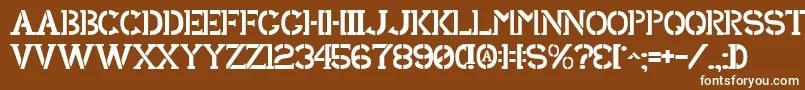 SharkArmy Font – White Fonts on Brown Background