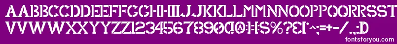 SharkArmy Font – White Fonts on Purple Background