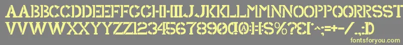 SharkArmy Font – Yellow Fonts on Gray Background