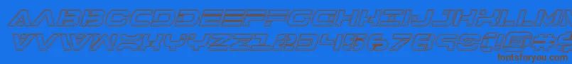 Police 7thserviceengraveital – polices brunes sur fond bleu