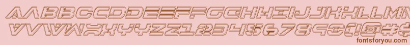 7thserviceengraveital Font – Brown Fonts on Pink Background