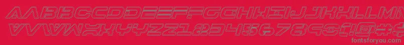 7thserviceengraveital Font – Gray Fonts on Red Background