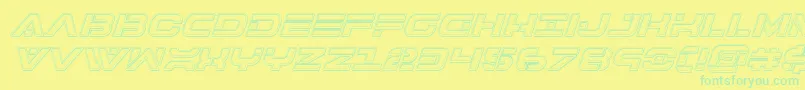 Шрифт 7thserviceengraveital – зелёные шрифты на жёлтом фоне