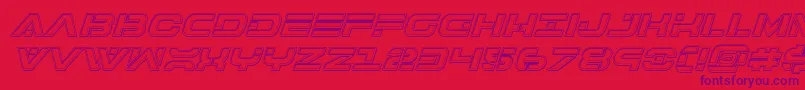 7thserviceengraveital Font – Purple Fonts on Red Background