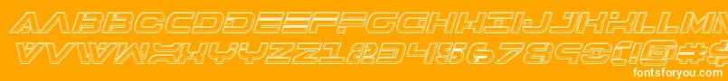7thserviceengraveital Font – White Fonts on Orange Background