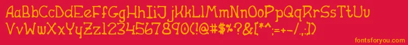 AppleButter Font – Orange Fonts on Red Background