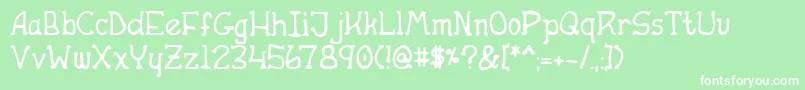 AppleButter Font – White Fonts on Green Background