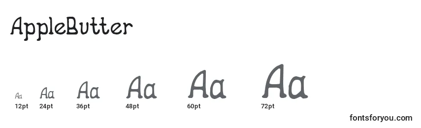 AppleButter Font Sizes