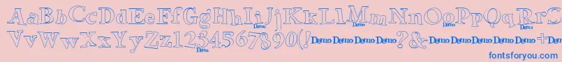 GreenEggsSpamDemo3 Font – Blue Fonts on Pink Background