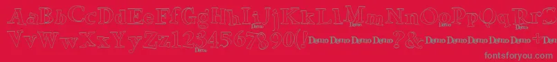 GreenEggsSpamDemo3 Font – Gray Fonts on Red Background