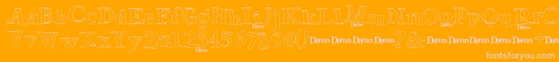 GreenEggsSpamDemo3 Font – Pink Fonts on Orange Background