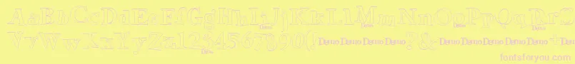 GreenEggsSpamDemo3 Font – Pink Fonts on Yellow Background