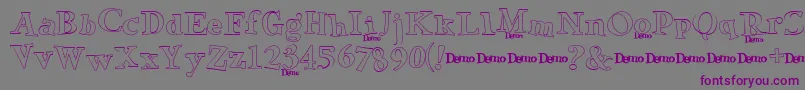 GreenEggsSpamDemo3 Font – Purple Fonts on Gray Background