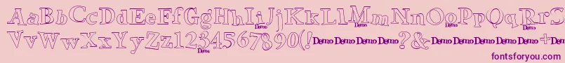 GreenEggsSpamDemo3 Font – Purple Fonts on Pink Background