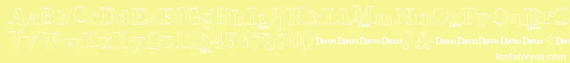 GreenEggsSpamDemo3 Font – White Fonts on Yellow Background