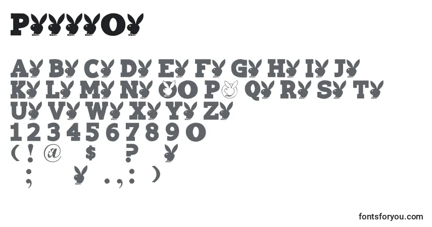 Schriftart Playtoy – Alphabet, Zahlen, spezielle Symbole