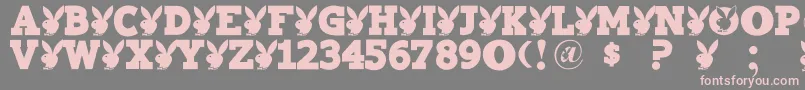 Playtoy-fontti – vaaleanpunaiset fontit harmaalla taustalla