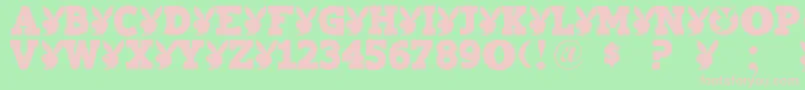 フォントPlaytoy – 緑の背景にピンクのフォント