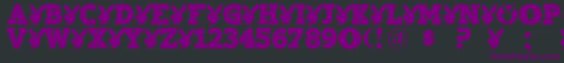 Шрифт Playtoy – фиолетовые шрифты на чёрном фоне