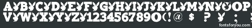Playtoy-fontti – valkoiset fontit mustalla taustalla