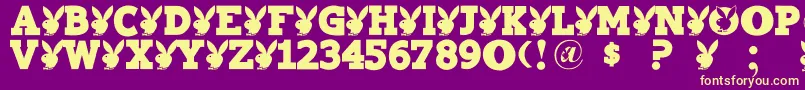 Playtoy Font – Yellow Fonts on Purple Background