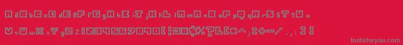 フォントDigiffiti – 赤い背景に灰色の文字