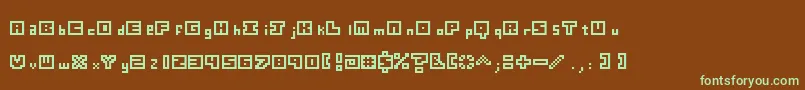 Шрифт Digiffiti – зелёные шрифты на коричневом фоне