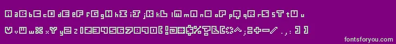 Digiffiti Font – Green Fonts on Purple Background